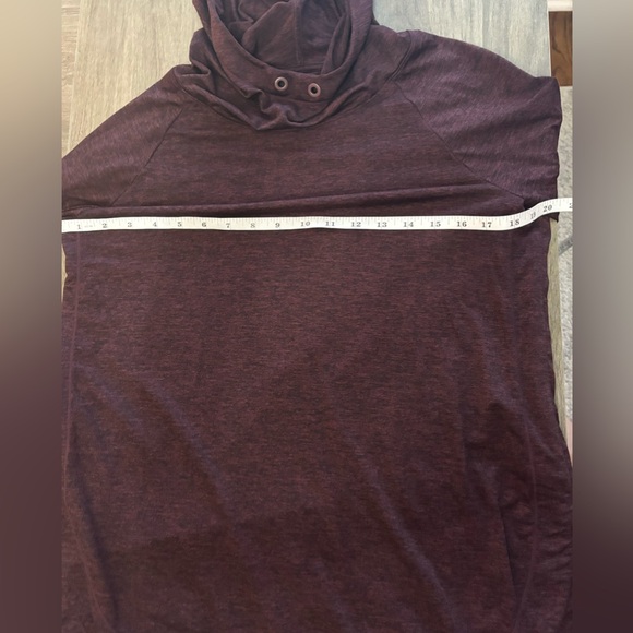 Athleta Pullover Hoodie Burgundy Womens Small Thumb Holes No Drawstring Athletic - Picture 11 of 14